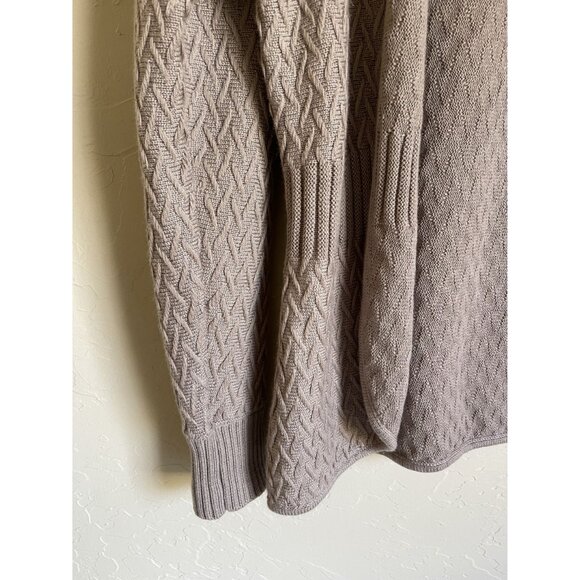 Magnolia Grace Wool Blend Light Brown Tan Open Cardigan Sweater Size Medium - Picture 3 of 6